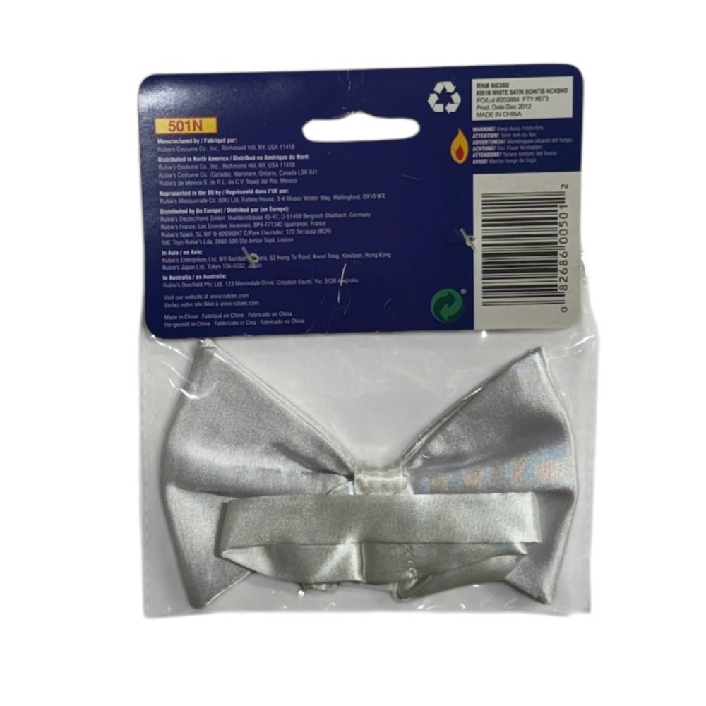 Rubie’s white formal bow tie brand new in packaging never opened or worn tie! - Picture 3 of 6